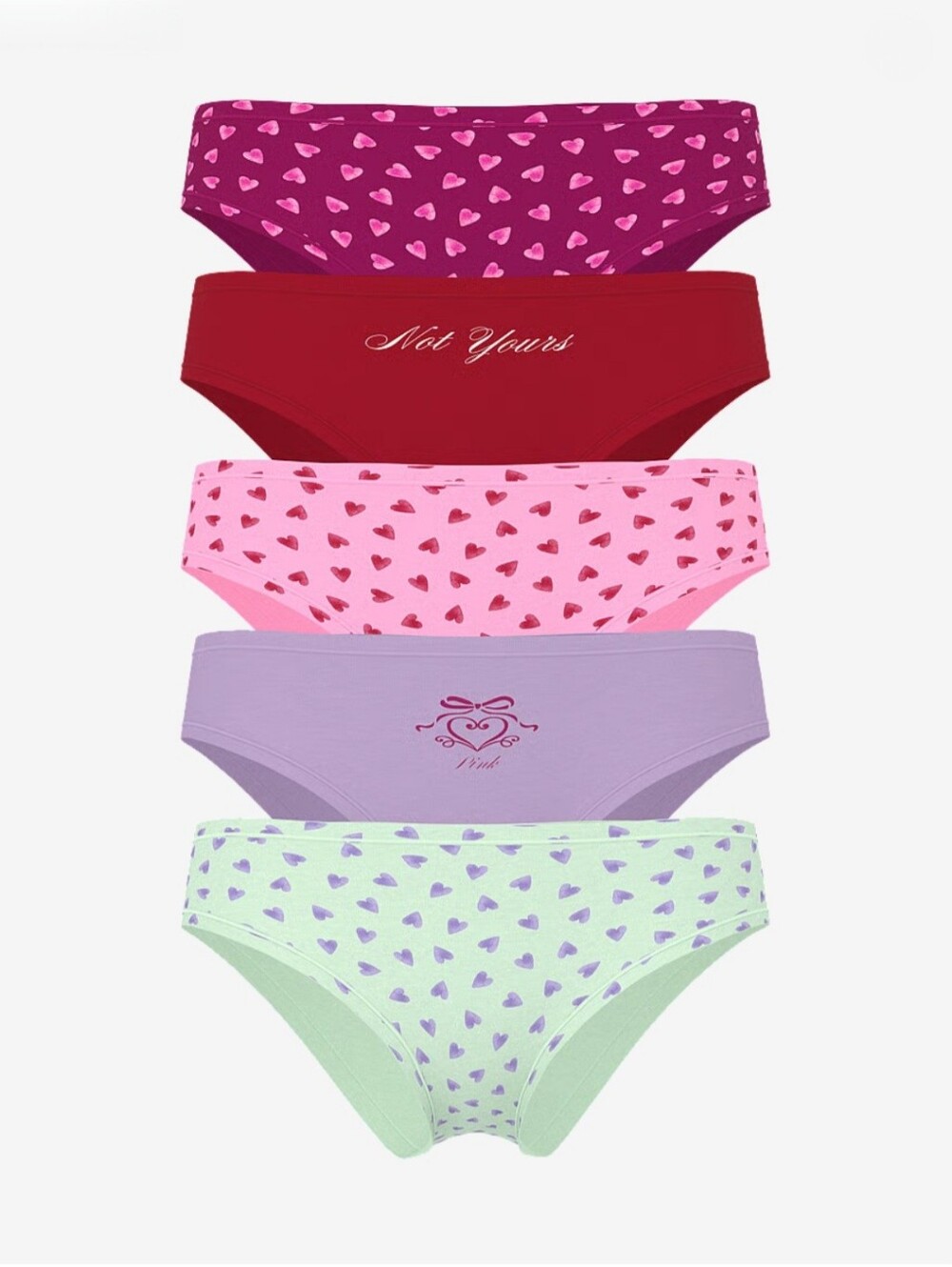 PINK Victoria's Secret Cotton Cheeky Panty 5 Pack.